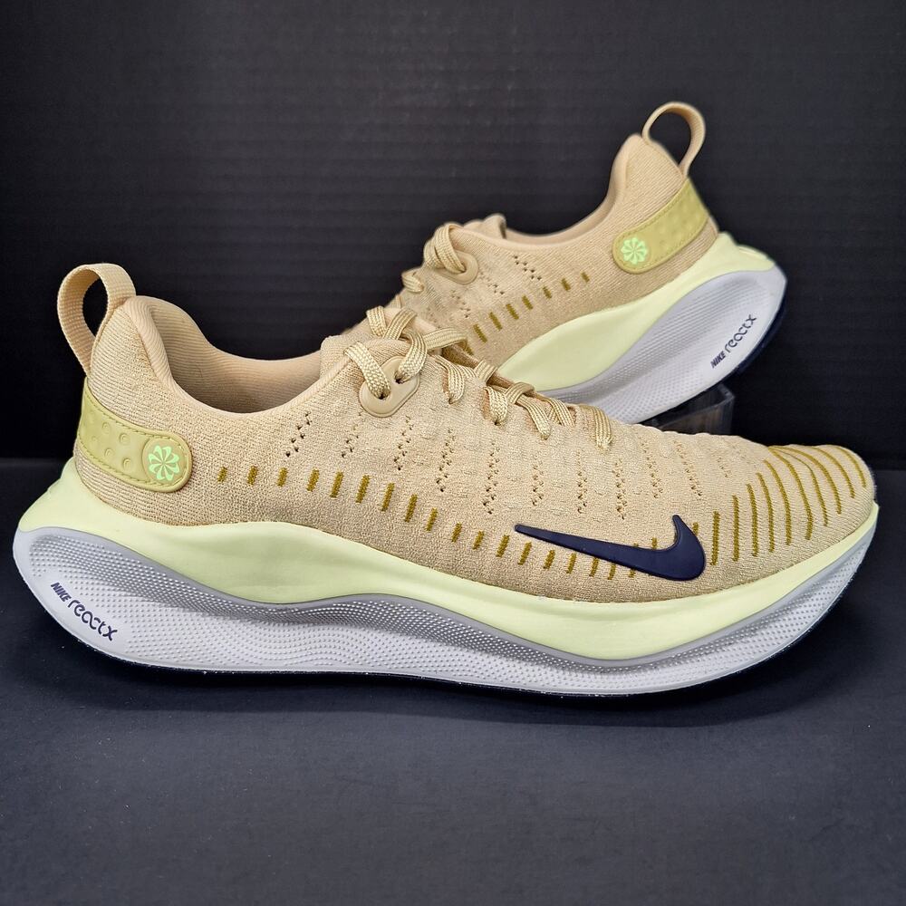 Nike ReactX Infinity Run 4 Mens 7 Tan Sesame Purple Ink DR2665-200 Running Shoes